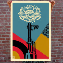 Load image into Gallery viewer, Shepard Fairey - AK-47 Lotus (Blue)
