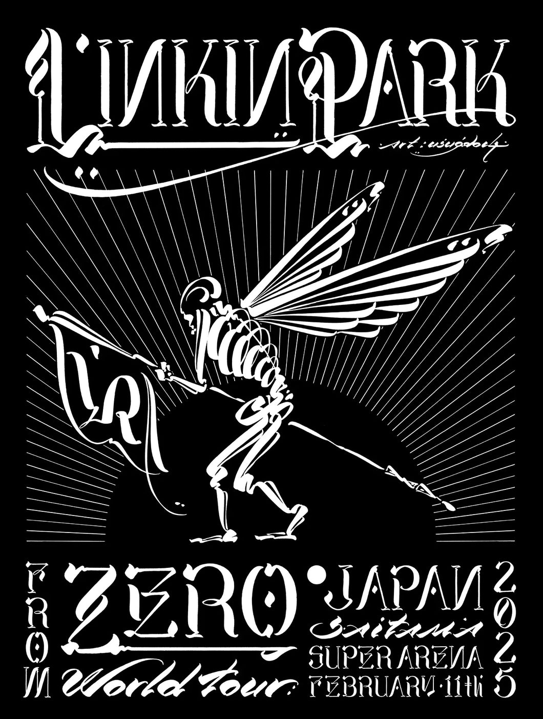 Usugrow  -FZ 2025 TOUR SAITAMA POSTER (FEB 11TH, Linkin Park)