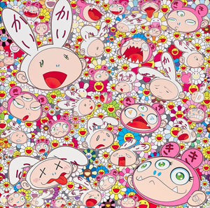 Takashi Murakami - There’s Bound to be sad times, But we won’t lose heart; we’d rather not, so laugh, we will! ( Difficult)