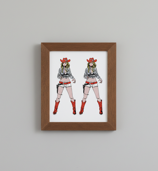 Hisashi Eguchi - 2 Cow Girls (Coloured)