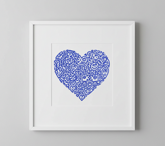 Mr Doodle - Pop Heart (Robot Kiss, Blue)