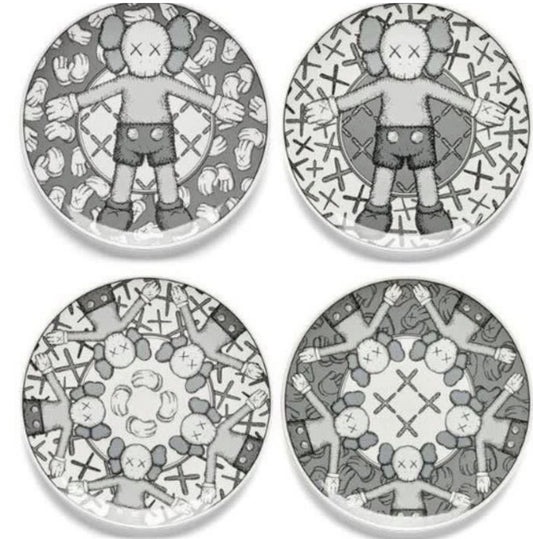 KAWS - KAWS x NGV Plates (Grey) (Complete set of 4)