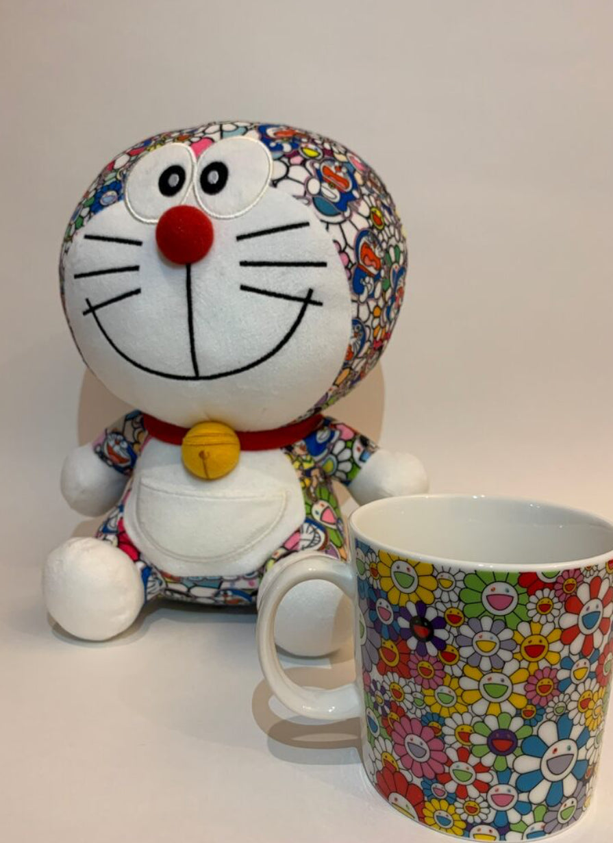 Takashi Murakami - Doraemon Plush + Murakami Flower Mug (Cup