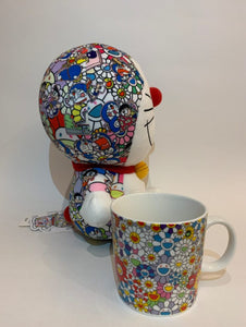 Takashi Murakami - Doraemon Plush + Murakami Flower Mug (Cup)
