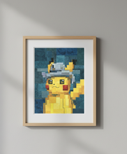 Load image into Gallery viewer, Adam Lister - Pikachu with grey felt hat ( Van Gogh)
