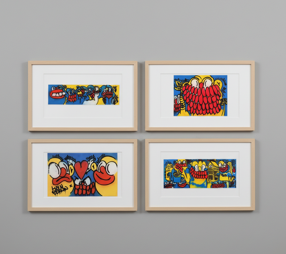 Slawn - Lagos, Los Angeles, Berlin, London ( Red, Blue, Yellow, Worldwide, Complete set of 4)
