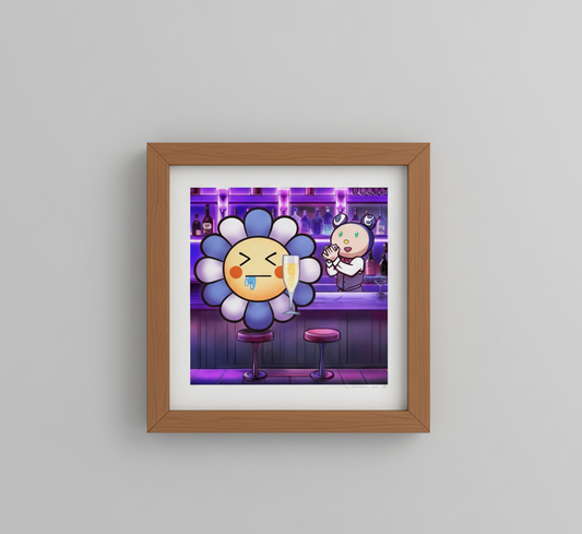 Takashi Murakami - #3167 Drunk with Champagne (DOB, Flowers)
