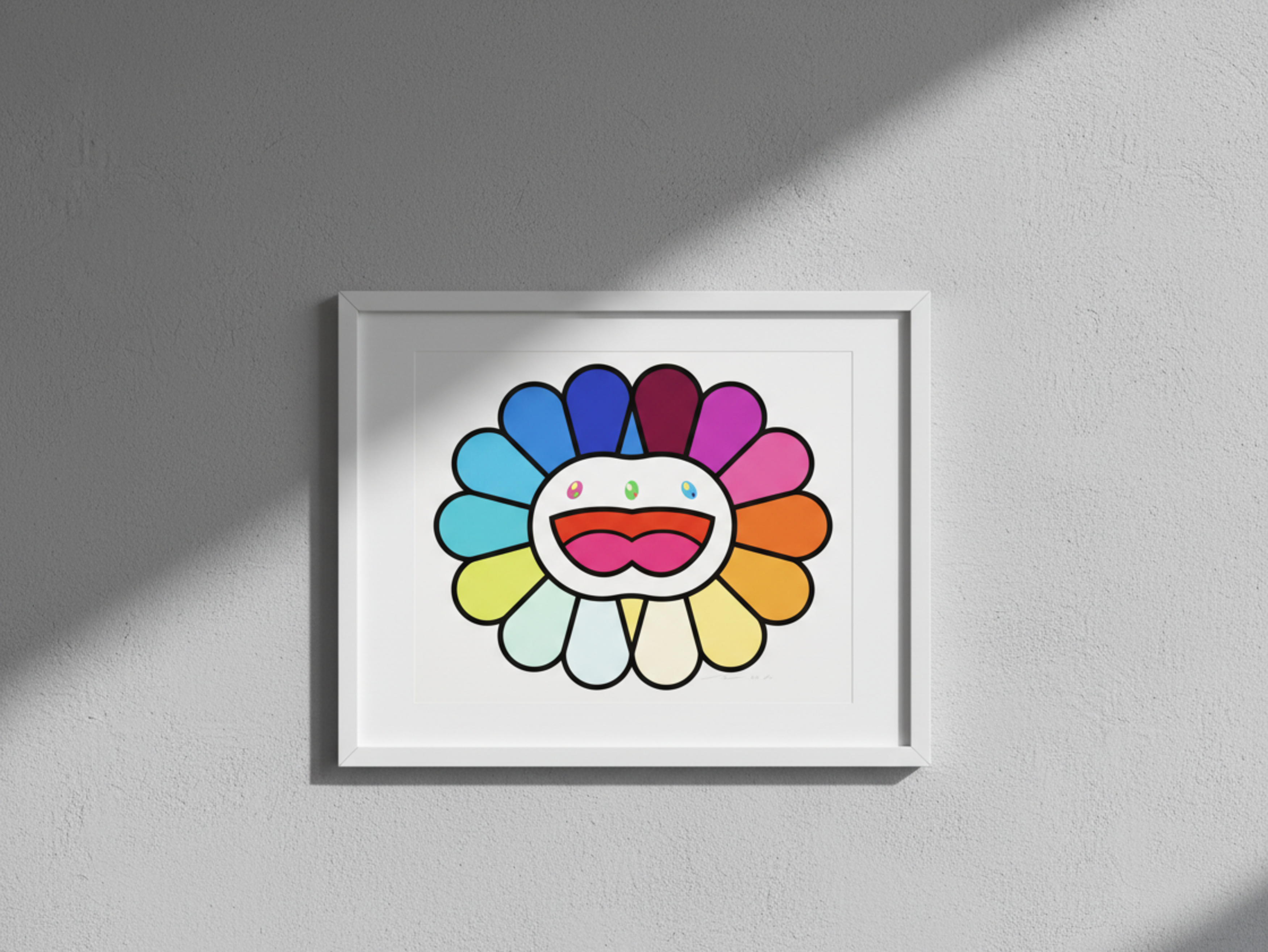 村上隆 版画 Multicolor Double Face: White Takashi Murakami, Kaikai Kiki - Multicolor Double Face White