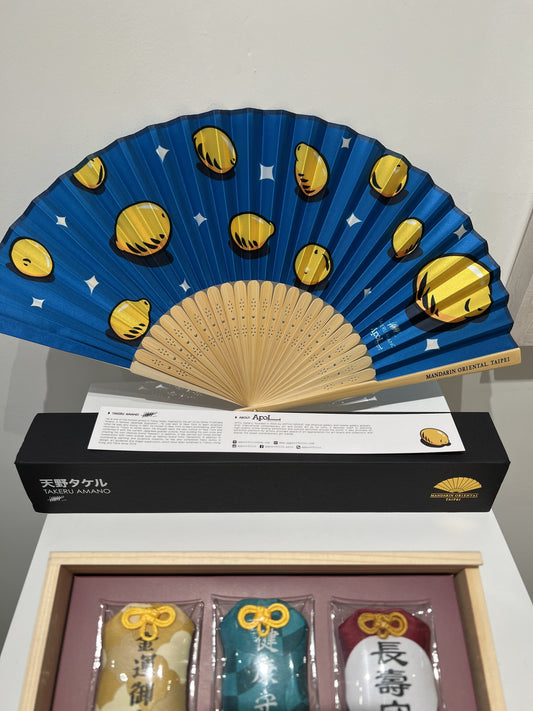 Takeru Amano - Folding Fan, Lucky Charm Bags (Sensu, Omamori, Lemons)