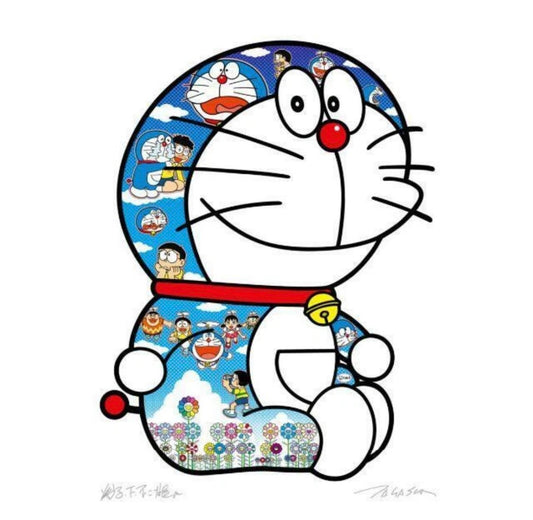 Takashi Murakami - Doraemon Sitting Up: Weeping Some, Laughing Some (Kaikai Kiki)