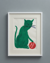 Load image into Gallery viewer, David Shrigley -  Untitled (The World Cat, Green)
