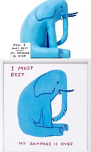 Load image into Gallery viewer, David Shrigley -  I Must Rest My Rampage is Over (Blue, Elephant)
