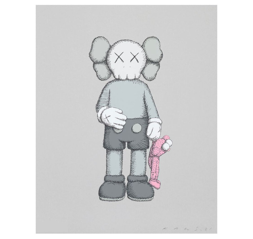 Kaws - Share (Print, grey, gray, pink)