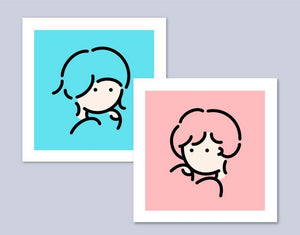 Kiminoe - Mono (Pink)  & Sora (Blue) (Complete set of 2)